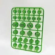 TAPON DECORATIVO VERDE PARA TORNILLO DE MOTO DISEÑO CORRUGADO 30 PIEZAS