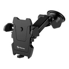 PORTACELULARAJUSTABLE DE METAL PARA MOTO COLOR NEGRO CON BASE PARA TUBO 0156