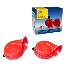BOCINA CARACOL ROJO ELECTRICA MOTO CARRO CAMION