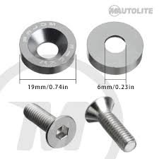 KIT DE 10 TORNILLO DECORATIVOS CON RONDANA PLATEADO 6MM