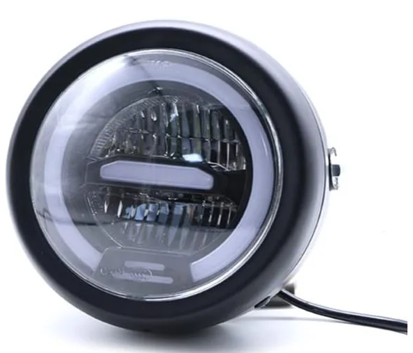 SILVIN 5.5 UNIVERSAL PARA MOTO AURIOLA Y 5 DRL AL CENTRO DECORATIVO BLANCO Y AMARILLO LUZ BAJA Y ALTA 27237
