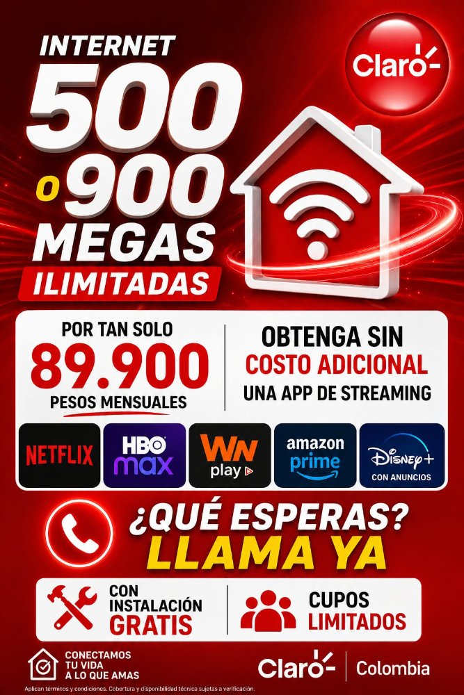 Internet 500 o 900 MB Ilimi + 1 Pant streaming