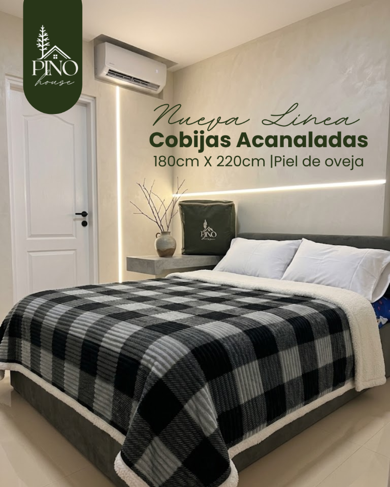 Cobijas Acanaladas 180cm x 220cm cuadros