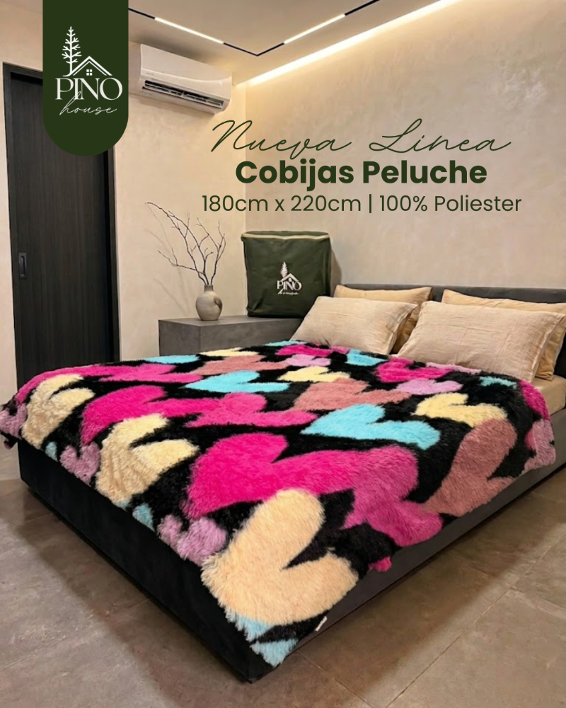 Cobijas Piel de peluche 180cm x 220cm