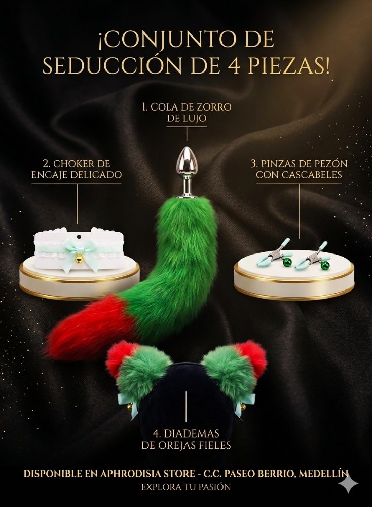KIT ZORRA  NAVIDEÑA 4 PIEZAS