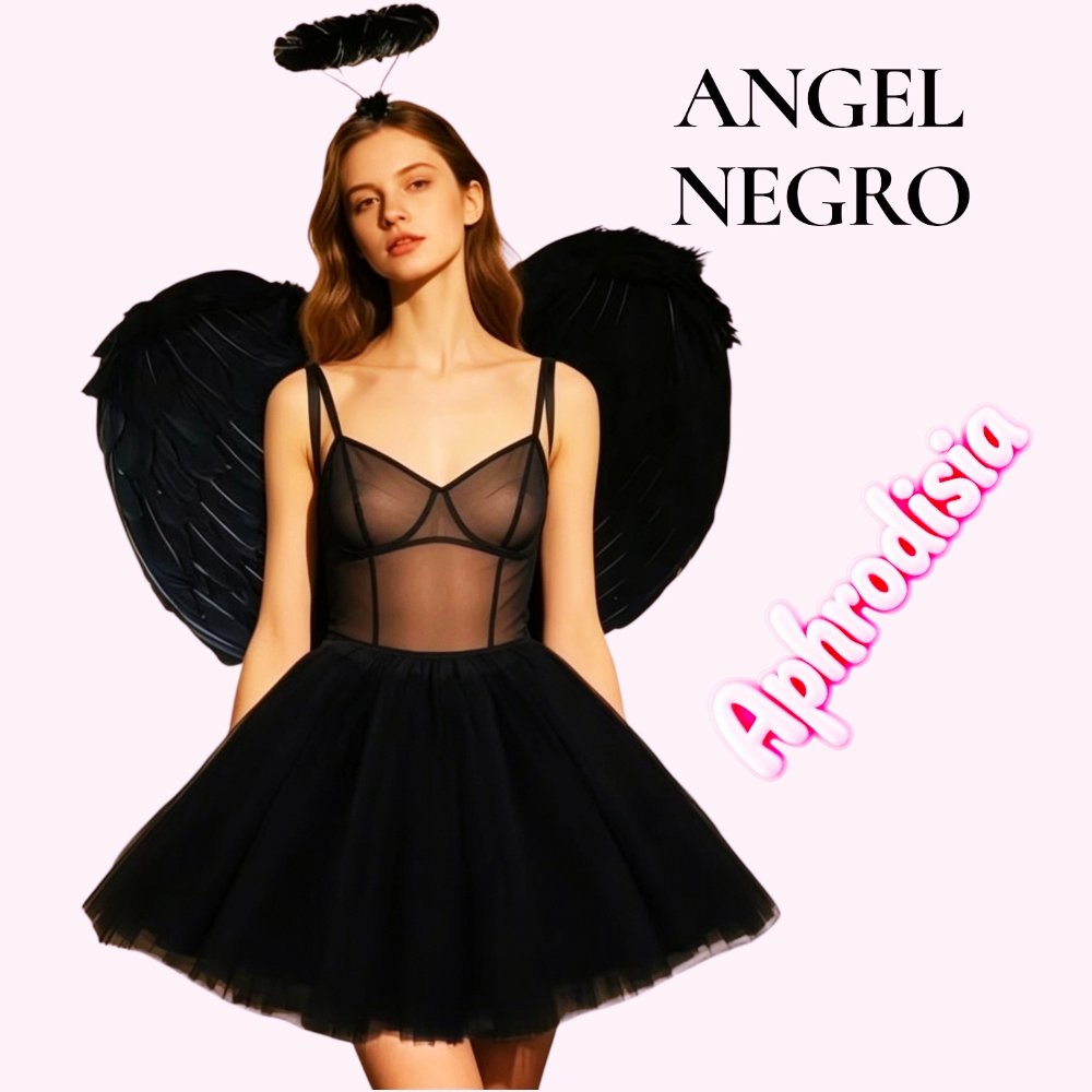 DISFRAZ ANGEL NEGRO