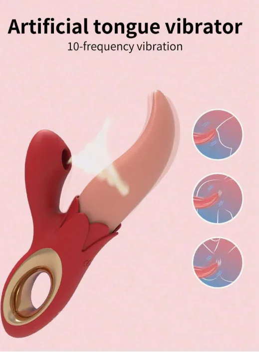 VIBRADOR DOBLE ESTIMULACION  LENGUA