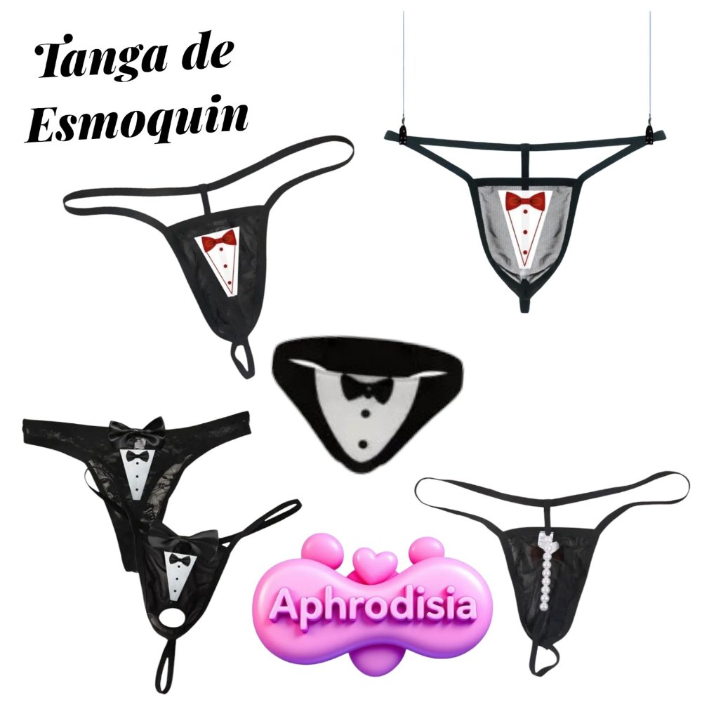 TANGAS CON ESTAMPADO DE ESMOQUIN