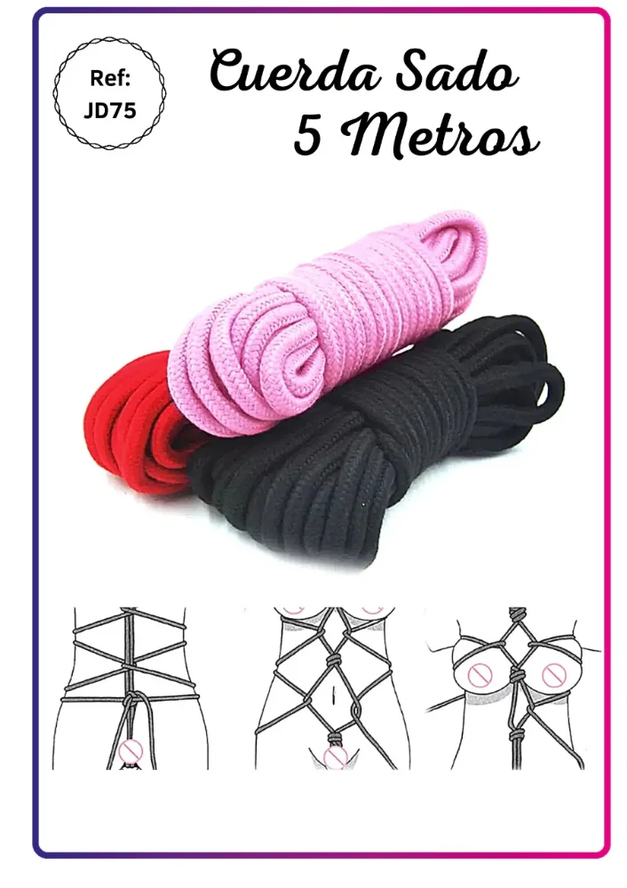 CUERDA DE AMARRE  BONDAGE ( DE 5 Y10 METROS )