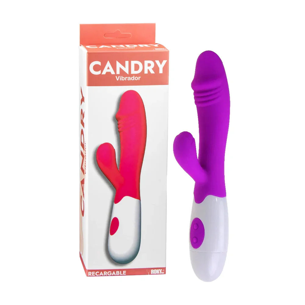VIBRADOR DOBLE ESTIMULACION CANDRY RECARGABLE
