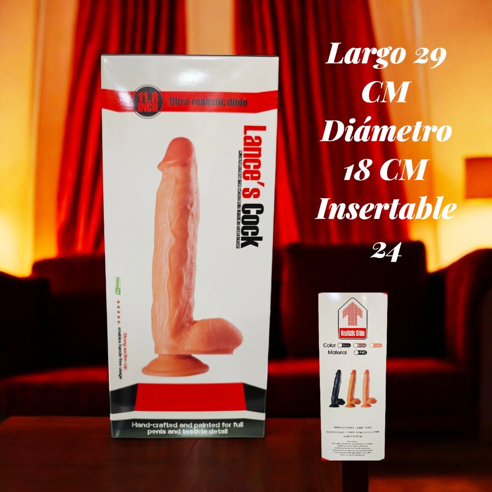 DILDO MASTURBADOR LANCES COCK 11.8