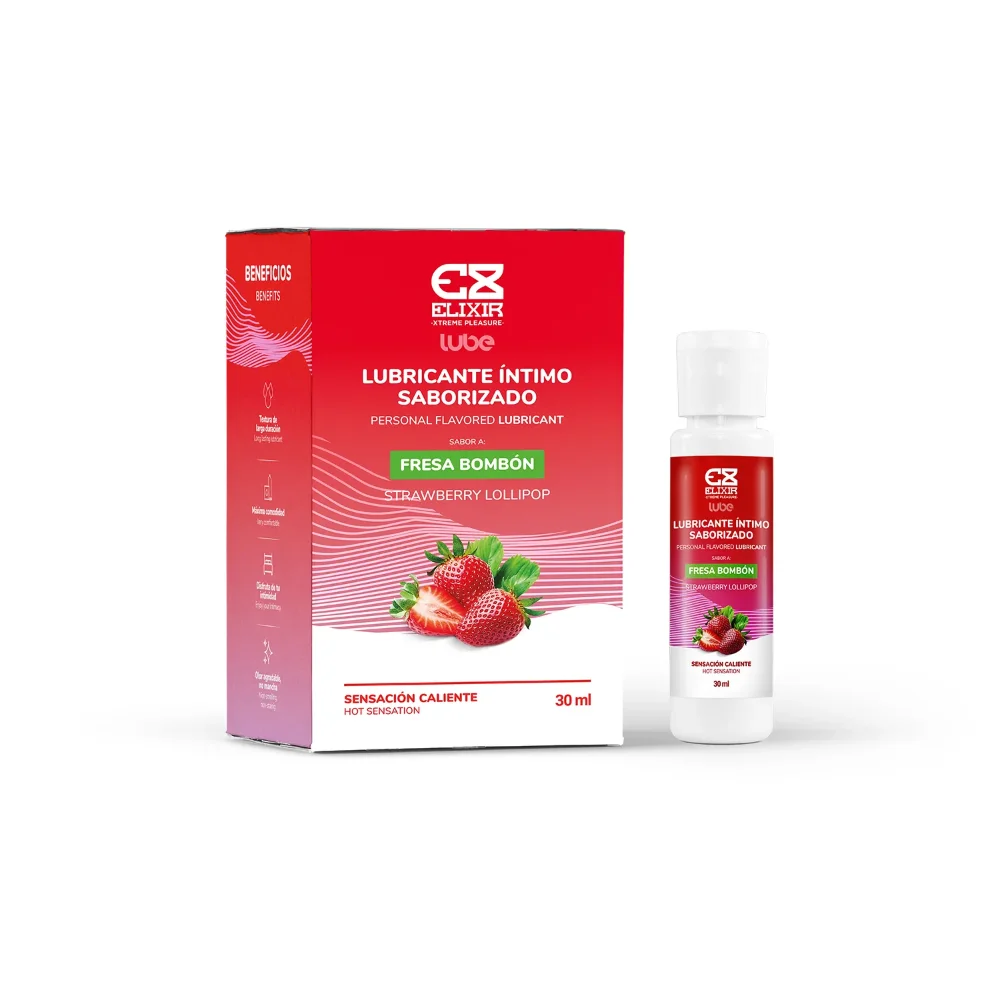 LUBRICANTE ELIXIR FRESA BOMBÓN X 30 ML