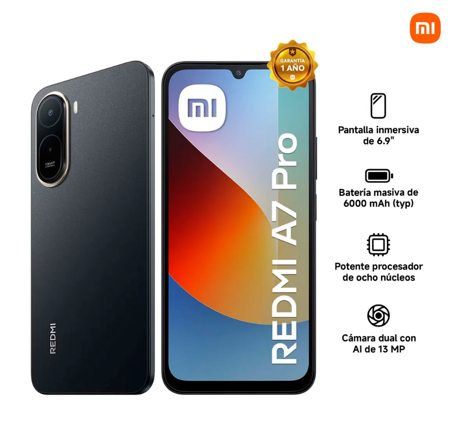 REDMI A7 PRO 4GB+128GB DUAL SIM (NEGRO)