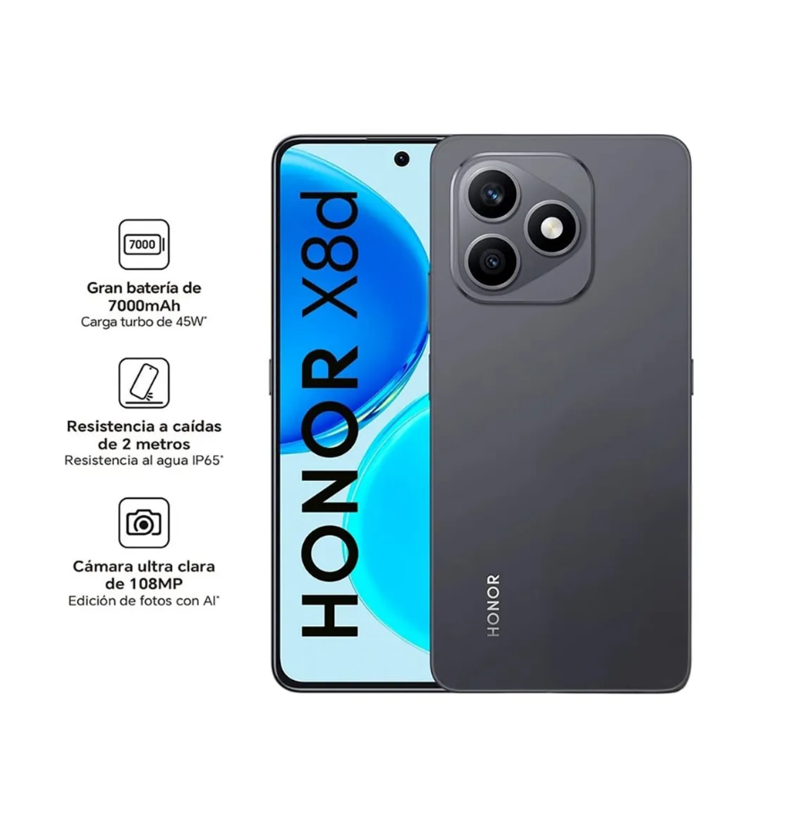 HONOR X8d 8GB+256GB (NEGRO)