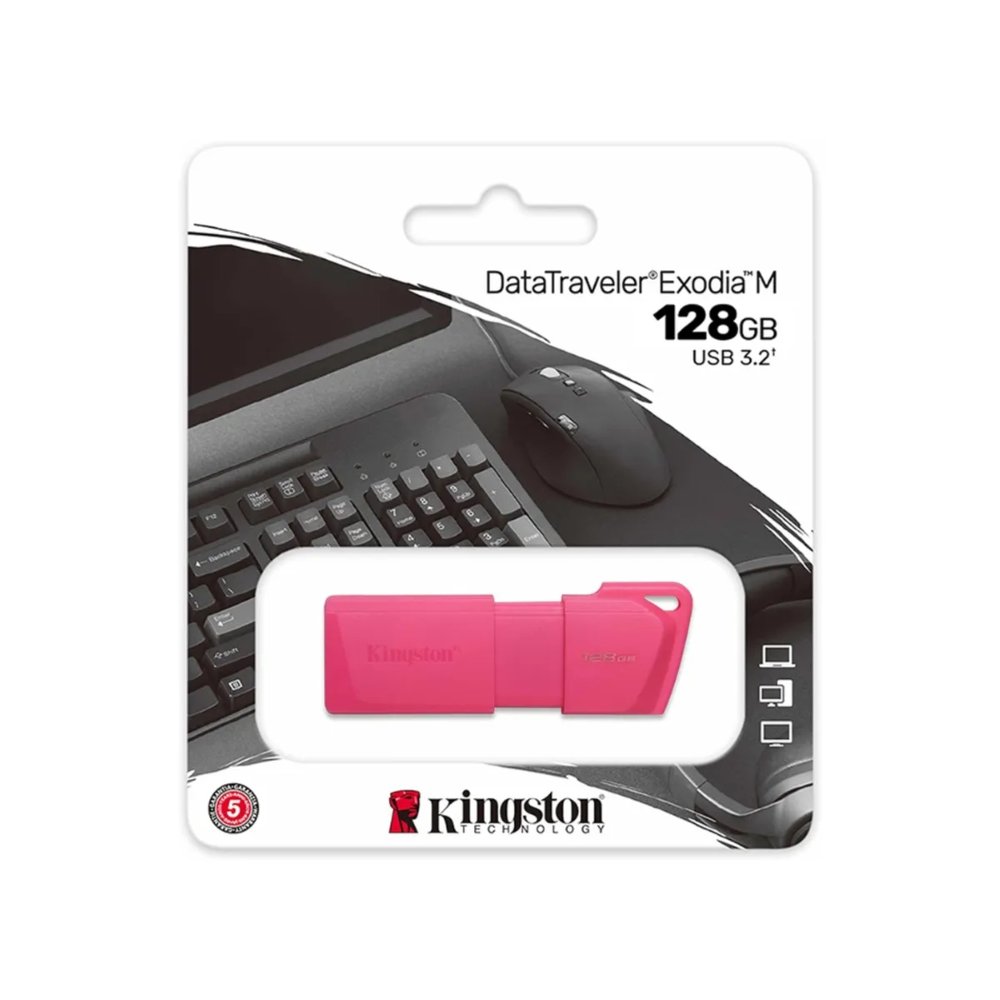 MEMORIA USB 128GB DTXM NEON 3.2 ROSADO KINGSTON(KC-U2L128-7LN)