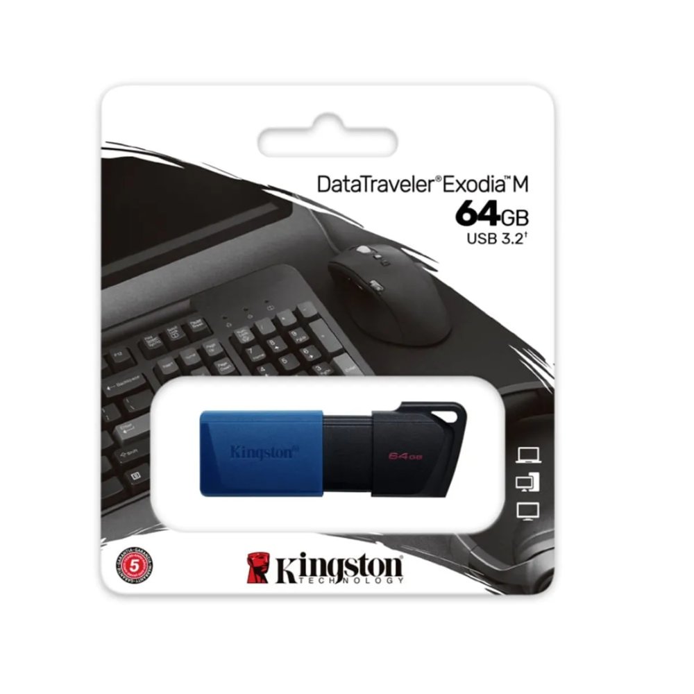 MEMORIA USB 64GB DTXM 3.2 NEGRO/AZUL KINGSTON(DTXM/64GB)
