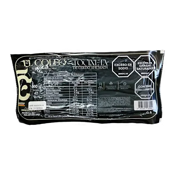 TOCINETA AHUMADA EXPRESS EL COLEO X 1000 G