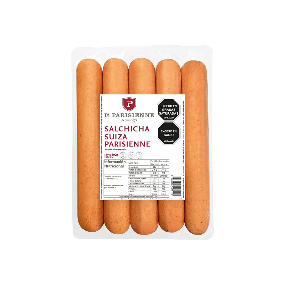 SALCHICHA SUIZA PARISIENNE X5 UND
