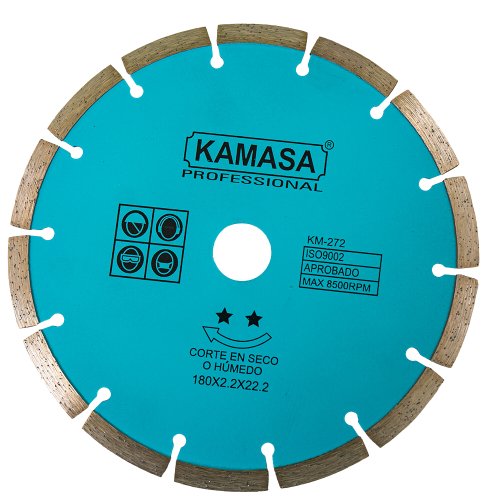Disco diamantado segmentado 7″ – 180 mm Kamasa