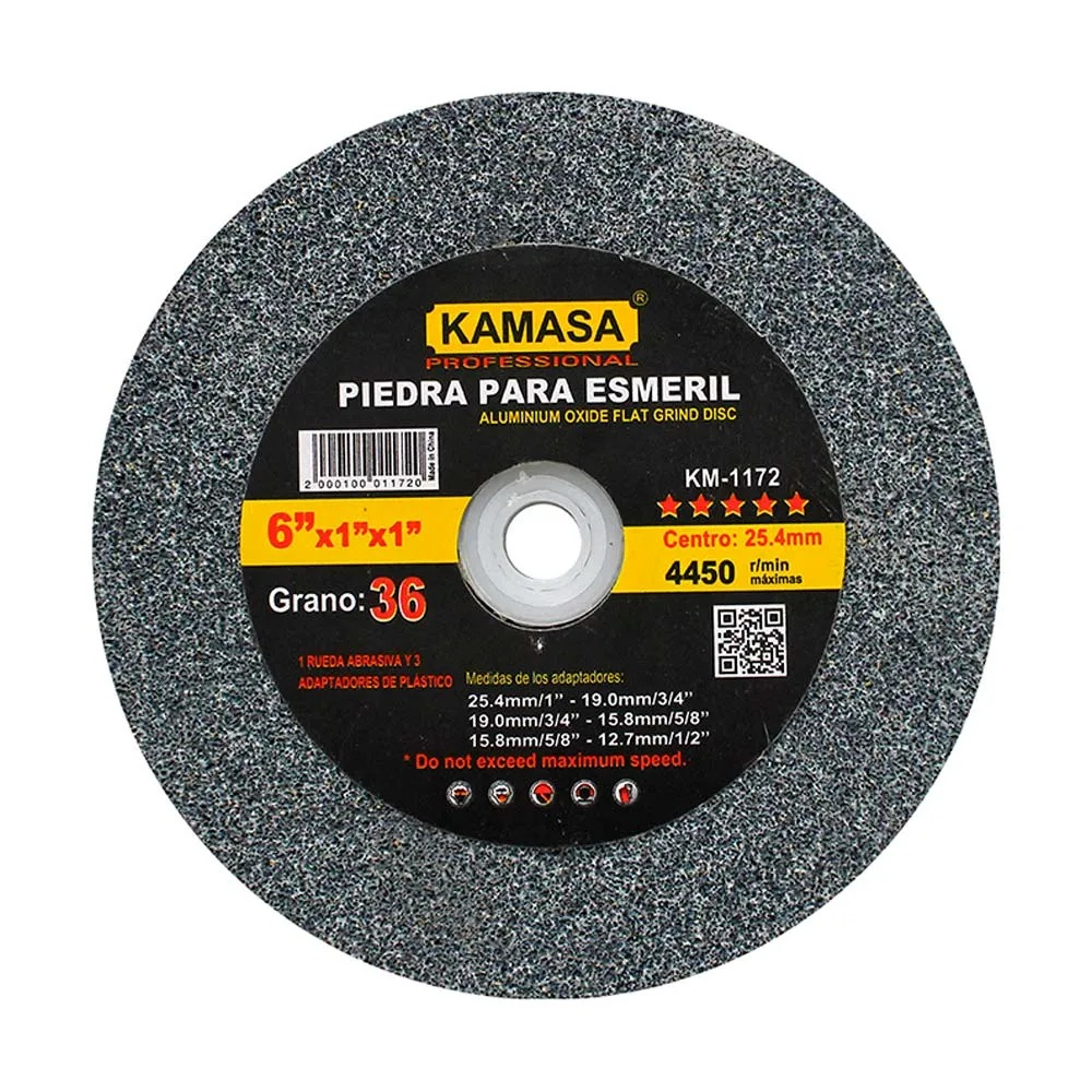 PIEDRA PARA ESMERIL GRIS KAMASA 6" 36 GRAMOS