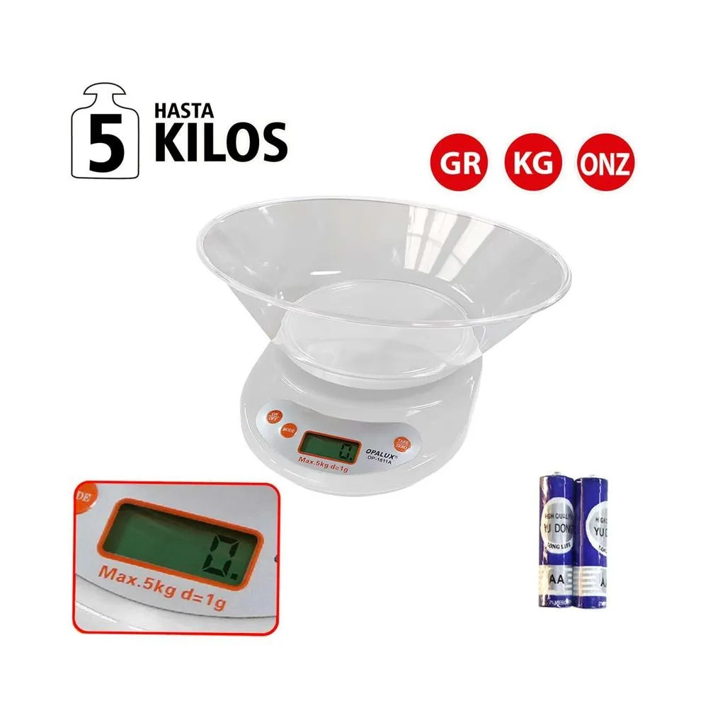 BALANZA DIGITAL 5KG OPALUX
