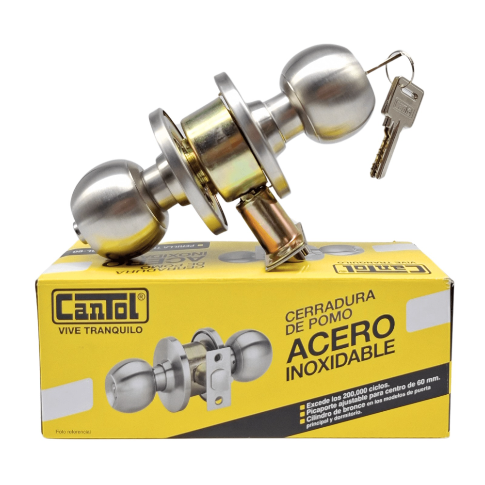 CHAPA BOLA Dormitorio Acero Inox  CANTOL
