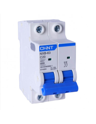 Interruptor Termomagnético Bipolar 2x20A - 6KA - CHINT
