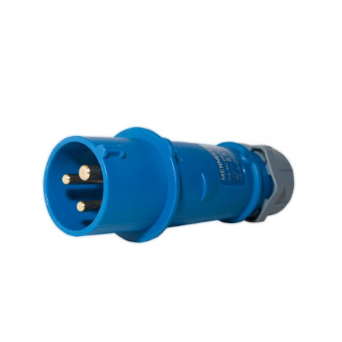 ENCHUFE 16AMP 2P+T 250V AZUL 6H IP44 MENNEKES