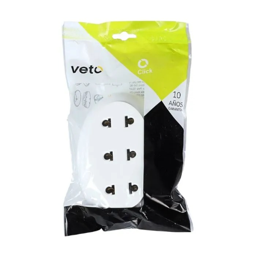 TOMACORRIENTE  TRIPLE UNIVERSAL VETO
