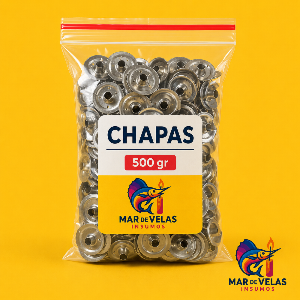 Chapas Metalicas para Pabilo   (500 Gr)