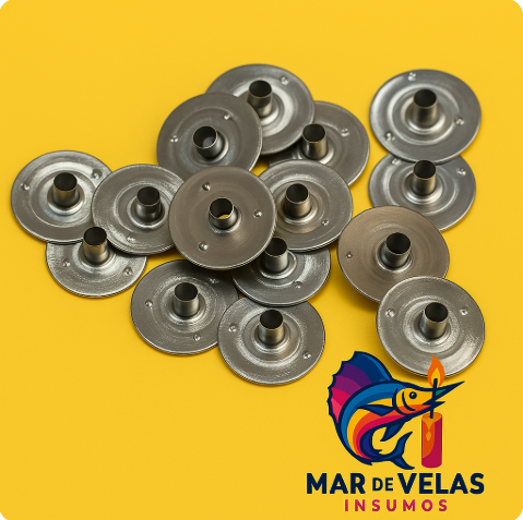 Chapas Metalicas para Pabilo   X 20