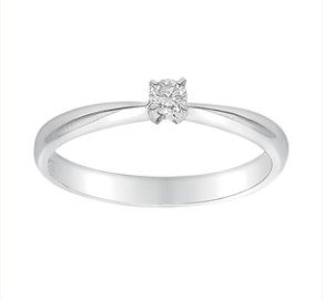 Anillo Diamante 14K .10pts