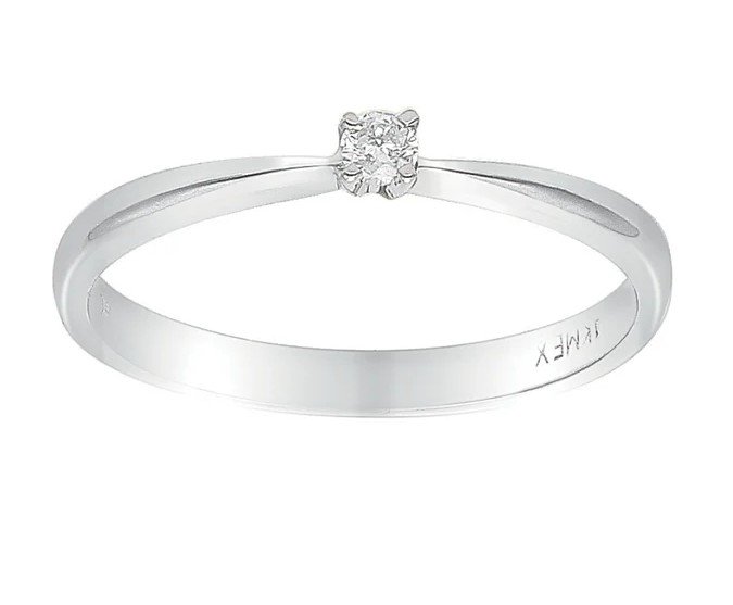 Anillo Diamante 14k .05pts