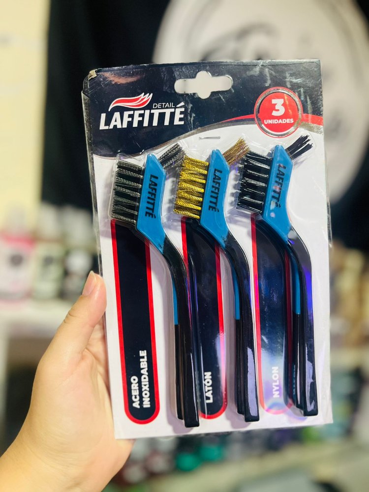 Kit 3 cepillos Nylon, Laton, Acero LAFFITTÉ