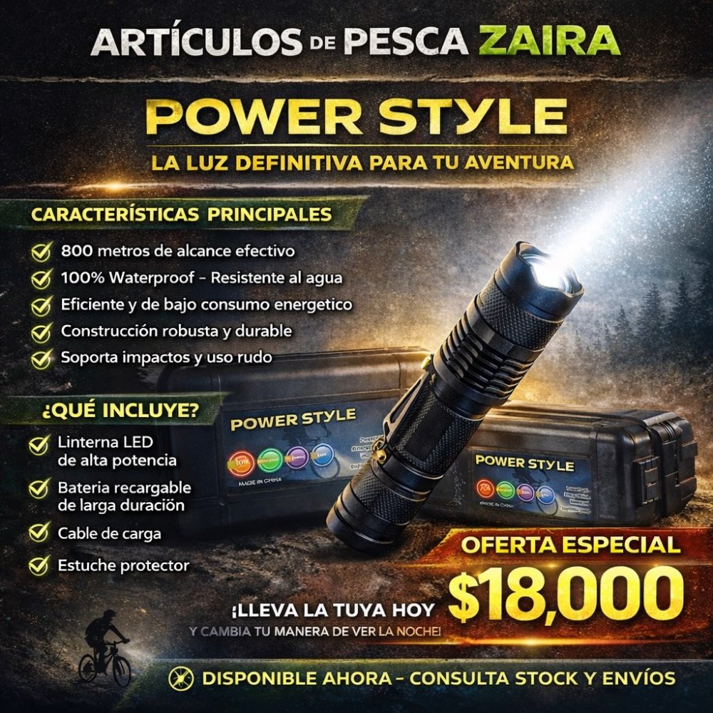 linterna power style recargable