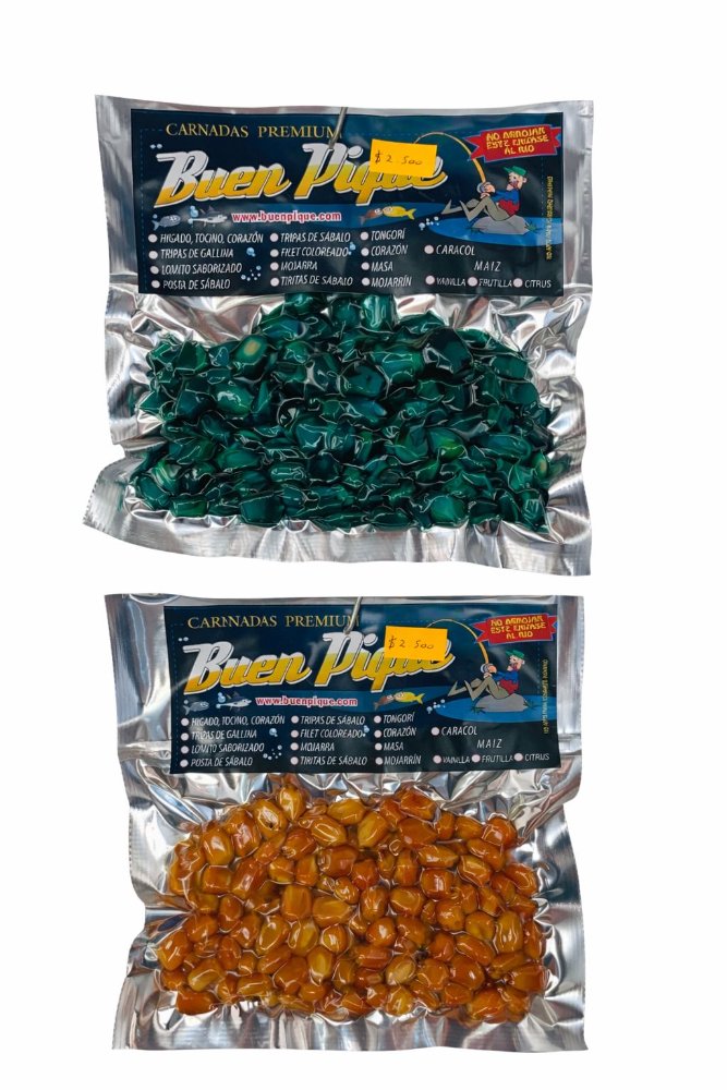 carnada maiz frutilla, vainilla, citrus