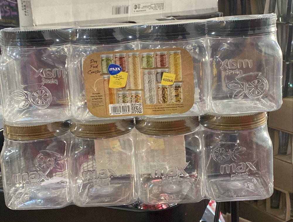 frasco de plastico x 4