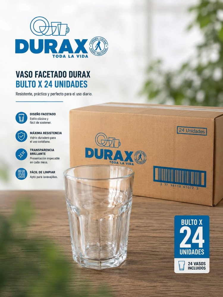 vasos facetado x6unid