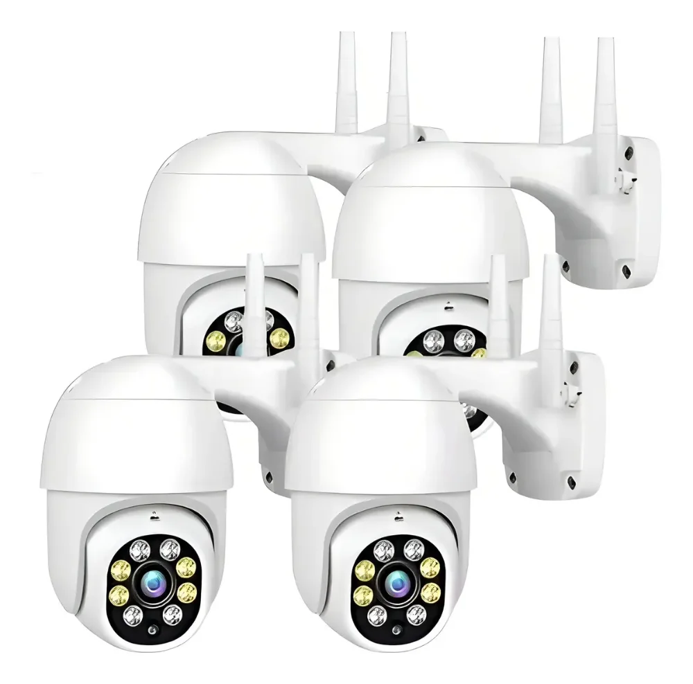 Camara Seguridad Exterior Wifi Camaras Vigilancia Ip 4 Unidades Camaras De Seguridad Waterproof Domo Exterior Con Movimiento 360