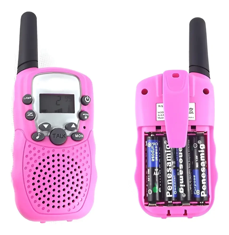 Juguete Walkie-talkie Inalámbrica Portátil Para Niños Azul y Rosado