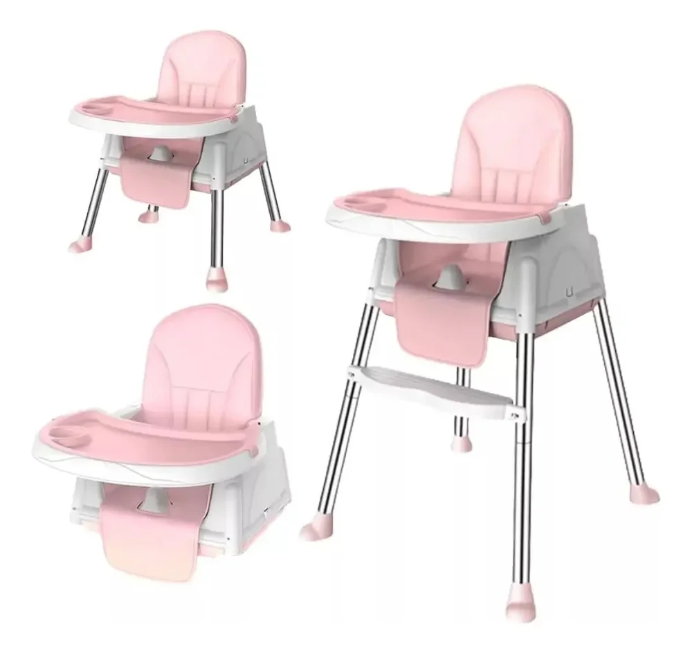 Silla De Comer-eshopangie Asiento Plegable Para Niños 2 En 1 Rosado