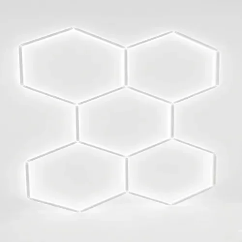 Luz Led Lampara Hexagonal Decorativa Modular Techo