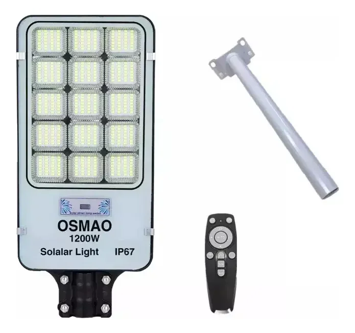 Foco Solar 1200w Potente Luz Led Exterior + Soport Blanco