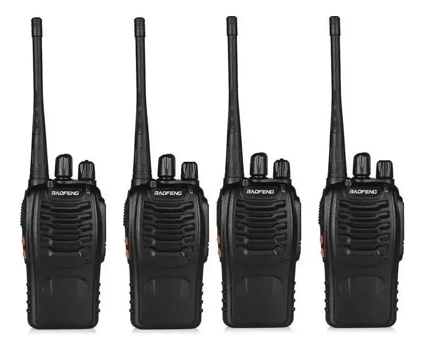 Walkie Talkie Baofeng BF-888S Pack de 4 Radios Recargables con Linterna LED