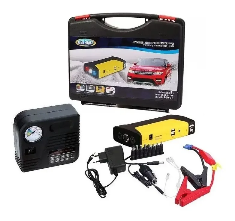Partidor De Auto Batería Powerbank + Compresor 12v