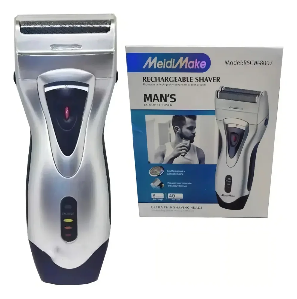 Maquina De Afeitar Recargable De Hombre Rscw 8002 Color Gris