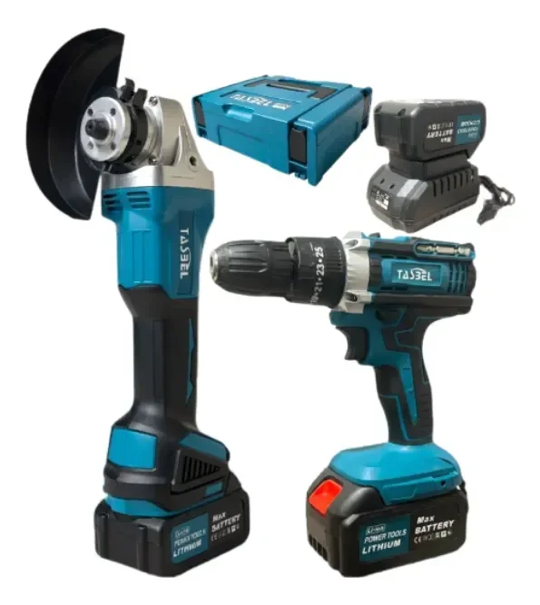 Kit 2 Herramientas Taladro Y Esmeril Inalambrico