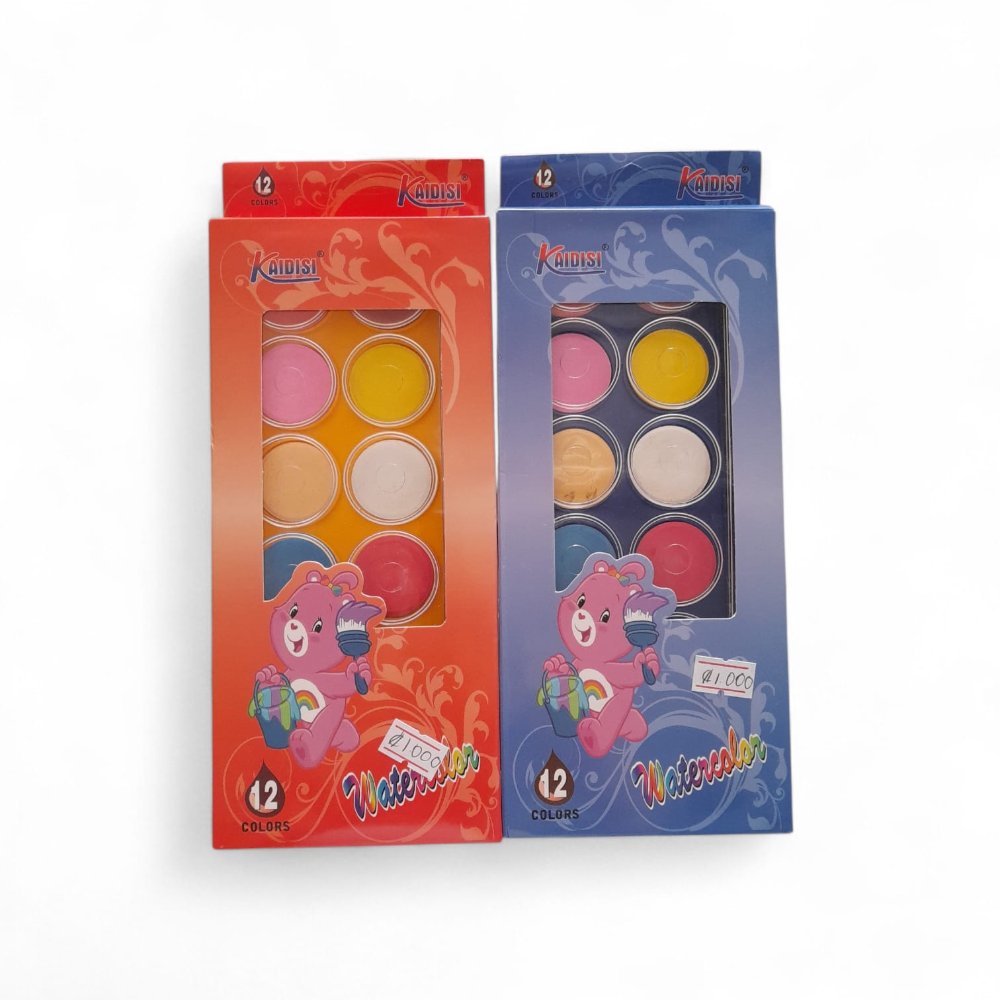 ACUARELAS COLORES PASTELES 12 UNIDASES