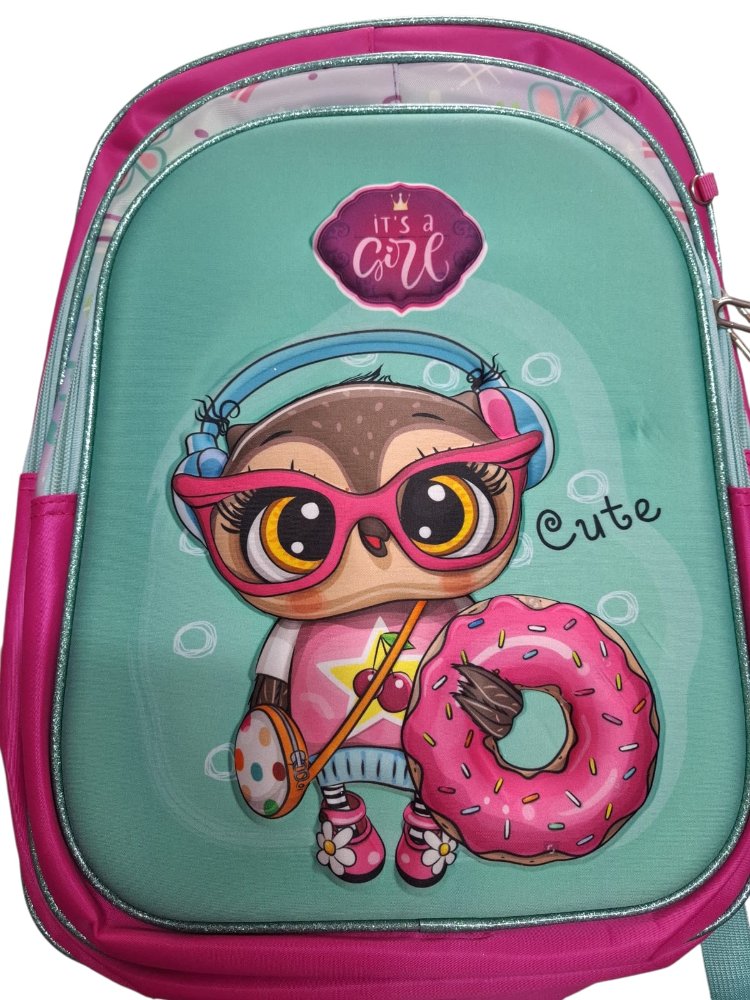 BOLSO ESCOLAR NIÑA TRIO,  ROSADO,MORADO,CELESTE