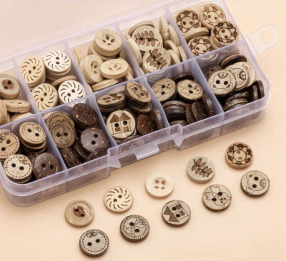 BOTONES DE MADERA CON FIGURAS